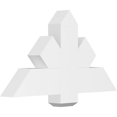 Ekena Millwork Kennewick Architectural Grade PVC Gable Bracket, 36"W x 19 1/2"H x 4"D x 6"F, 13/12 Pitch GBP036X20X0406KEN00